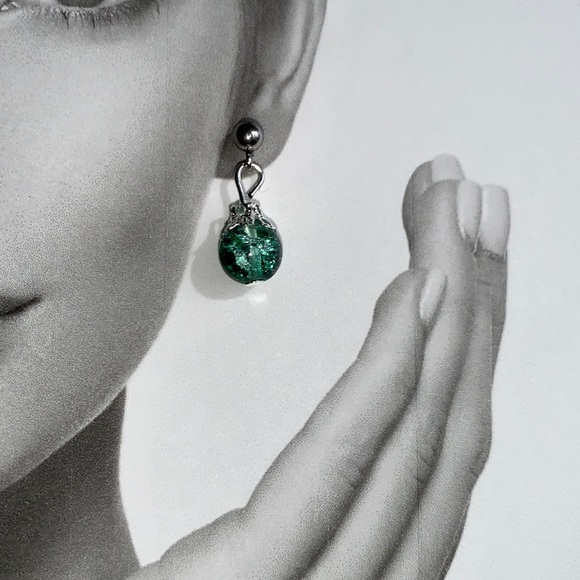 Handcrafted 🟢 Earrings - Picture 3 of 6